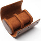 Longjet Watch Roll Travel Case for Men Portable Watches Organizer Box with Removable Velvet Pillow Holder (2 Slot Brown)