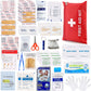 First Aid Kit for Home Car Travel 107 Piece Emergency Kits for Hiking Camping Small Trauma Kit for Boat Vehicle Lightweight Compact Pocket Aid Kit for Sports Outdoor Survival