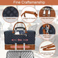 Weekender Bag for Women, Travel Duffel Bag Carry On Overnight Bag with Shoe Compartment Large Nylon Travel Weekend Tote Bag - Roamly