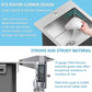 15 x 15 inch Drop in Bar Sink, Small Topmount Kitchen Sink Single Bowl 18 Gauge Stainless Steel Bar Sinks with Basket Strainer Drain