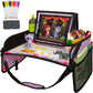 Lusso Gear Kids Travel Tray for Car - Road Trip Essentials for Kids - Car Seat Tray for Toddlers & Kids - for Airplane, Kids Travel Desk, Road Trip Activities (Mermaids)