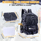 50L Fishing Tackle Backpack with Rod Holder and 4 Included 3600 Tackle Boxes - Waterproof Fishing Backpack for Ultimate Gear Organization and Storage (Black Camo)