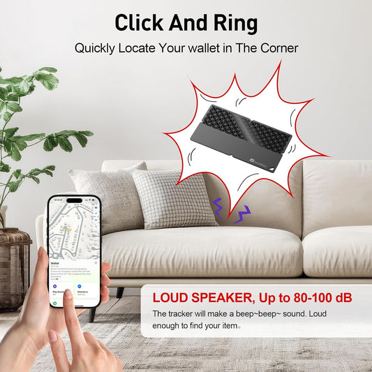 2025 [Apple MFi Certified] (iOS Only) Bluetooth Tracker Smart Finder for Apple Find My, iPhone Card Wallet Finder GPS Tracker, 5-10 Years Battery, Keys Finder and Item Locator for Keys, Bags, Passport