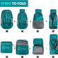 ZOMAKE Ultra Lightweight Packable Backpack 25L, Foldable Hiking Backpacks Water Resistant Small Folding Daypack for Travel(Lake Green)