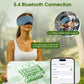 Sleep Mask with Headphones Bluetooth 5.4, LC-dolida Wireless Music Eye Mask for Sleeping Headphones with Soft Bamboo Cotton Cooling Breathable,Ultra-Thin Stereo Speaker for Side Sleepers-Ash Blue