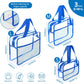 XEWEA Clear Travel Toiletry Bags, 3 Pack TSA Approved Transparent Makeup Bag for Men Women, Large Waterproof PVC Quart Organizer with Zipper for Toiletries Airline Essentials,Toy Storage Pouch Blue - Roamly