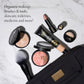 LAURA GELLER NEW YORK Quilted Folding Travel Makeup Bag, Black - Hanging Toiletry Bag Organizer for Travel - Large Capacity Full Size Makeup Bag - Easy to Clean - Roamly