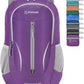 ZOMAKE Ultra Lightweight Packable Backpack 25L, Foldable Hiking Backpacks Water Resistant Small Folding Daypack for Travel(Purple)