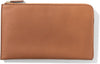 Leatherology Cognac Slim Zip Travel Wallet - Compact and lightweight, Versatile storage, Zip closure - Roamly