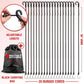 Rocket Straps - Ultimate Adjustable Outdoor Bungee Cord Assortment - Heavy Duty Set of 20 Bungee Cords (36") Double-J Hooks - Elastic Straps for Camping, Securing, and DIY Multipurpose