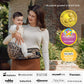 Momcozy Hip Seat Baby Carrier - Adjustable Waistband with Original 3D Belly Protector, Ergonomic Carrier with Various Pockets for Newborns & Toddlers up to 45lbs (Leopard, Large)