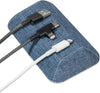 Smartish® Magnetic Cord Holder - Bigger Cable Wrangler Organizer with Magnet Clips for Charger Management on Desktop, Nightstand, or Side Table - Holds 6+ Cables - Blue Jeanie
