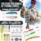 PLUSINNO Fishing Backpack with Floating Fishing Net, Tackle Boxes, Waterproof Sling Tackle Bag For Fish Gear With Rod Holder, Gifts for Men