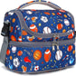 FlowFly Double Decker Cooler Insulated Lunch Bag Large Tote for Boys, Girls, Men, Women, With Adjustable Strap, Football