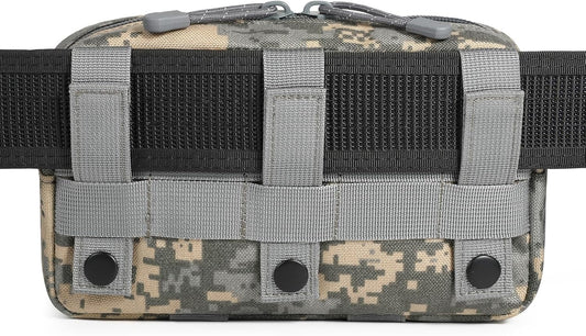 Tactical Molle Admin Pouch Utility Laser Cut EDC Tool Pouch Bag Horizontal Modular Pouches Include US Flag Patch and Keychain