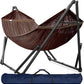 Tranquillo Universal Double Hammock with Stand Included for 2 Persons/Foldable Hammock Stand 600 lbs Capacity Portable Case - Inhouse, Outdoor, Camping, Brown