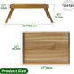 VaeFae Acacia Bed Table Tray, Wooden Breakfast Tray with Folding Legs, Bed Tray for Eating and Laptop, Eating Trays for Bedroom, (2 Pack)