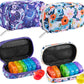 Serfeymi Weekly Travel Pill Organizer 2 Times A Day AM PM Rainbow Pill Box 7 Day with Zipper Canvas Pill Case, Medicine Organizer for Pills, Vitamins, Fish Oils - Purple 01+ Bloom 01