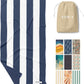 SUN'Y Waffle Microfiber Beach Towel – Sand Free, Quick Dry, Ultra Absorbent, Lightweight & Compact Travel Towel with Carry Bag - Large (63” x 31.5”), Nautical Navy