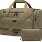 ZOMFELT Duffle Bag for travel, 40L Canvas Travel Duffel Bags for Men Women, Water Resistant Overnight Weekender Bag with Toiletry Bag & Shoe Compartment, Carry on Luggage Bag for Travel, Gym, Green - Roamly