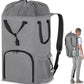 Laundry Bag Backpack Extra Large, 110L Laundry Backpack Heavy Duty with Shoulder Straps, Collapsible and Mesh Pocket Dorm Laundry Basket Hamper Bag for College, Travel, Laundromat, Apartment Grey