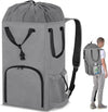 Laundry Bag Backpack Extra Large, 110L Laundry Backpack Heavy Duty with Shoulder Straps, Collapsible and Mesh Pocket Dorm Laundry Basket Hamper Bag for College, Travel, Laundromat, Apartment Grey