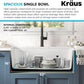 KRAUS Bellucci Workstation 32 in. Undermount Granite Composite Single Bowl Kitchen Sink in White with Accessories with WasteGuard™ Continuous Feed Garbage Disposal, KGUW1-33WH-100-75MB