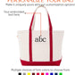 CB STATION Medium Classic Canvas Tote Bag for Women, Top Zipper Closure, Outer Pocket, Daily Essentials, Groceries, Traveling