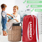 Sylfairy 2 Pack XL Laundry Bag with Strap,Heavy Duty Travel Laundry Bag,Rip-Stop Dirty Clothes Shoulder Bag with Drawstring,Easy Fit a Laundry Hamper or Basket Travel Essentials