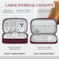 FYY Electronic Organizer, Travel Cable Organizer Bag Pouch Electronic Accessories Carry Case Portable Waterproof Double Layers Storage Bag for Cable, Charger, Phone, Earphone, Medium Size- Wine Red