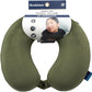 Brookstone Travel Neck Pillow - Lightweight Fleece Casing U-Shaped Stuffable Memory Foam Travel Pillow for Sleeping and Neck Support, Olive