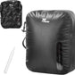 Vacuum Bags for Travel, 180° Open Zipper, IP67 Waterproof, Reusable Space Saver Compression Bags for Backpack, Suitcase, Home Storage(1 Pack, No Pump)