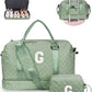 Tween Girls Gifts, Birthday Gift-Initial Travel Bag with Shoe Compartment, Personalized Weekender Bag, Girl Overnight Bag, Engagement Gifts, Letter Travel Bag with Makeup Bag (Letter G) - Roamly