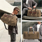 Wildroad 50L Travel Duffel Bag, Expandable Canvas Genuine Leather Duffle Bag Upgraded Overnight Weekender Carry on Bag - Roamly