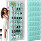 Unjumbly Over the Door Shoe Organizer with 40 Large Breathable Mesh Pockets, Space Saving Shoe Holder, Hanging Shoe Rack for Entryway Bedroom Closet Storage (Mint Blue, 40 Pockets)