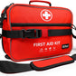 430 Piece First Aid Kit, Well-Organized Premium Waterproof Compact Trauma Medical Kits for Any Emergencies, Ideal for Home, Office, Car, Travel, Outdoor, Camping, Hiking, Boating (Red)