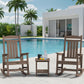 SERWALL Outdoor Rocking Chair, HDPE Patio Rocking Chair All-Weather Porch Rocker for Balcony, Yard, Brown
