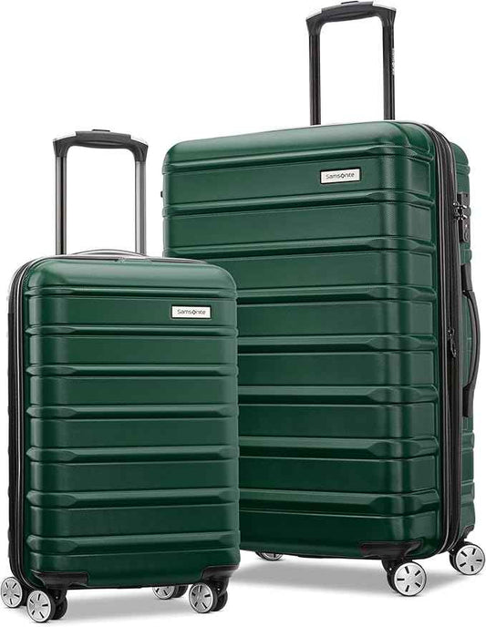 Samsonite Omni 2 Hardside Expandable Luggage with Spinner Wheels, 2-Piece Set (19/24), Emerald Green