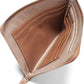 Leatherology Cognac Slim Zip Travel Wallet - Compact and lightweight, Versatile storage, Zip closure - Roamly