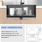 25x22 Inch Black Drop In Kitchen Sink, 25 Inch Gunmetal Black Kitchen Sink Top Mount 18 Gauge Stainless Steel Single Bowl Deep KitchenSink With Grid Handmade KitchenSink Drop In