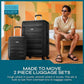 American Tourister Westridge Hardshell Luggage Set - 2 Piece Set - 20/28" Carry-On & Large Checked Luggage Set with Spinner Wheels - Expandable Hard Suitcases for Travel - Hard ABS Shell - Black