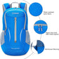 ZOMAKE Ultra Lightweight Packable Backpack 25L, Foldable Hiking Backpacks Water Resistant Small Folding Daypack for Travel(Dark Blue-NEW)