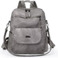 PU Leather Backpack Purse for Women Fashion Multipurpose Design Handbag Ladies Shoulder Bags Travel Backpack Grey