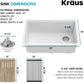 KRAUS Bellucci 30” in. Undermount Workstation Granite Kitchen Sink in White with Accessories, KGUW1-30WH