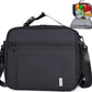 NOL Kids Lunch Bag - Kids 3+ Reusable Insulated Lunch Box with Zipper Closure Buckle Handle Adjustable Long Shoulder Strap, Easy-Clean Waterproof Fabric, Children Lunch Tote Bag for School-Black