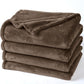 PHF Ultra Soft Fleece Blanket Twin Size, No Shed No Pilling Luxury Plush Cozy 300GSM Lightweight Blanket for Bed, Couch, Chair, Sofa Suitable for All Season, 66" x 90", Cocoa Brown