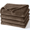 PHF Ultra Soft Fleece Blanket Twin Size, No Shed No Pilling Luxury Plush Cozy 300GSM Lightweight Blanket for Bed, Couch, Chair, Sofa Suitable for All Season, 66" x 90", Cocoa Brown