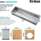KRAUS Kore 57-inch Undermount Workstation 16 Gauge Single Bowl Stainless Steel Kitchen Sink with 10 Accessories, KWU210-57