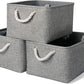 TheWarmHome Storage Bins - 3PCS Fabric Storage Baskets for Organizing Shelves | Large Basket Closet Organizer for Home Shelf Dog Laundry Organization | Collapsible Storage Cubes W/Handles