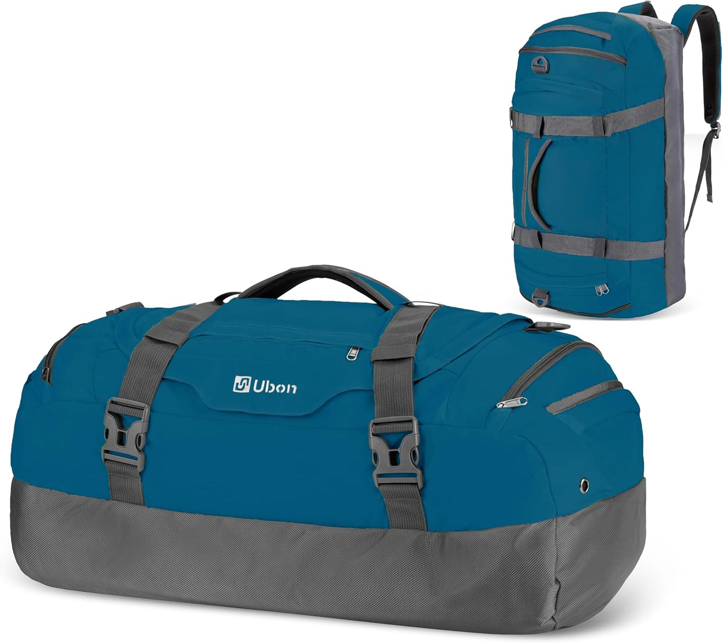 Ubon Large Duffel Bag Weekender Bags with Shoe Compartments 4-Way Sports Gym Backpack with Padded Straps Camping Traveling Duffle Bag - Roamly